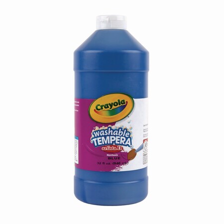 Crayola Artista II Washable Tempera Paint, Blue, 32 oz Bottle 543132042